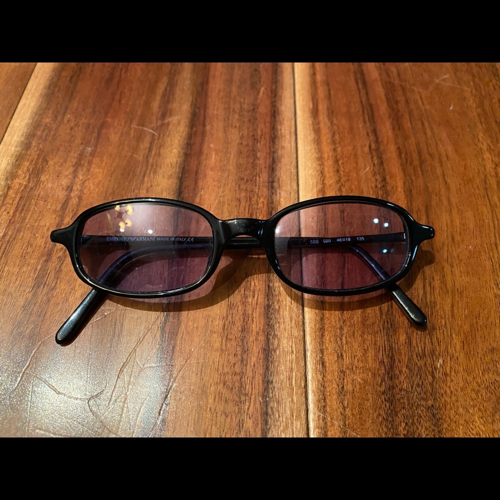 Emporio Armani non prescription glasses.
